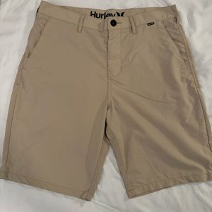 Hurly x Nike Dri-Fit shorts, size 33, khaki brown